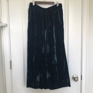 Anthropologie Blue Velvet Pants